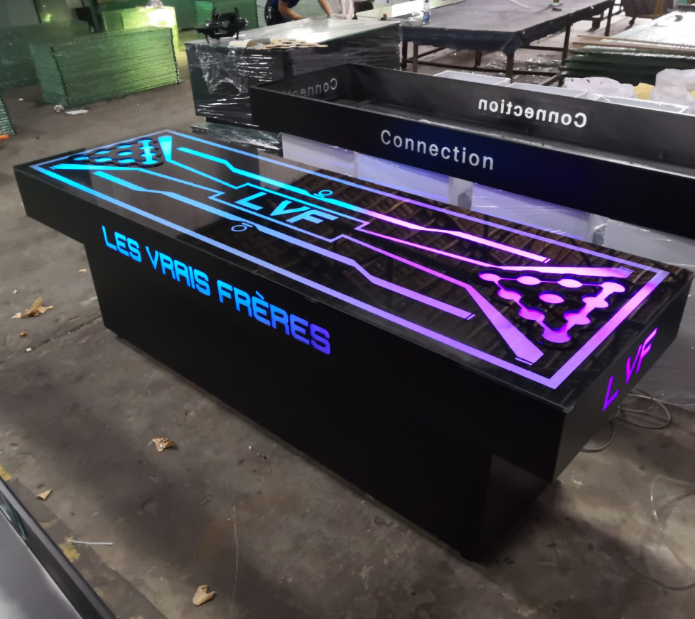 Wholesale LED - Lit Bar Table for Nightclub Gaming Event and Party Use with Customizable Neon Design