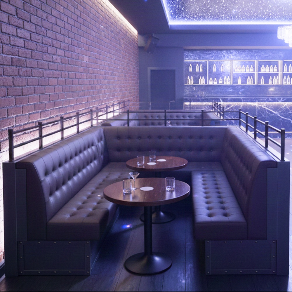KTV & Bar Booth Seating Set - Custom U-Shaped, L-Shaped, and Corner Layouts for Entertainment Venues and Theater Game Rooms
