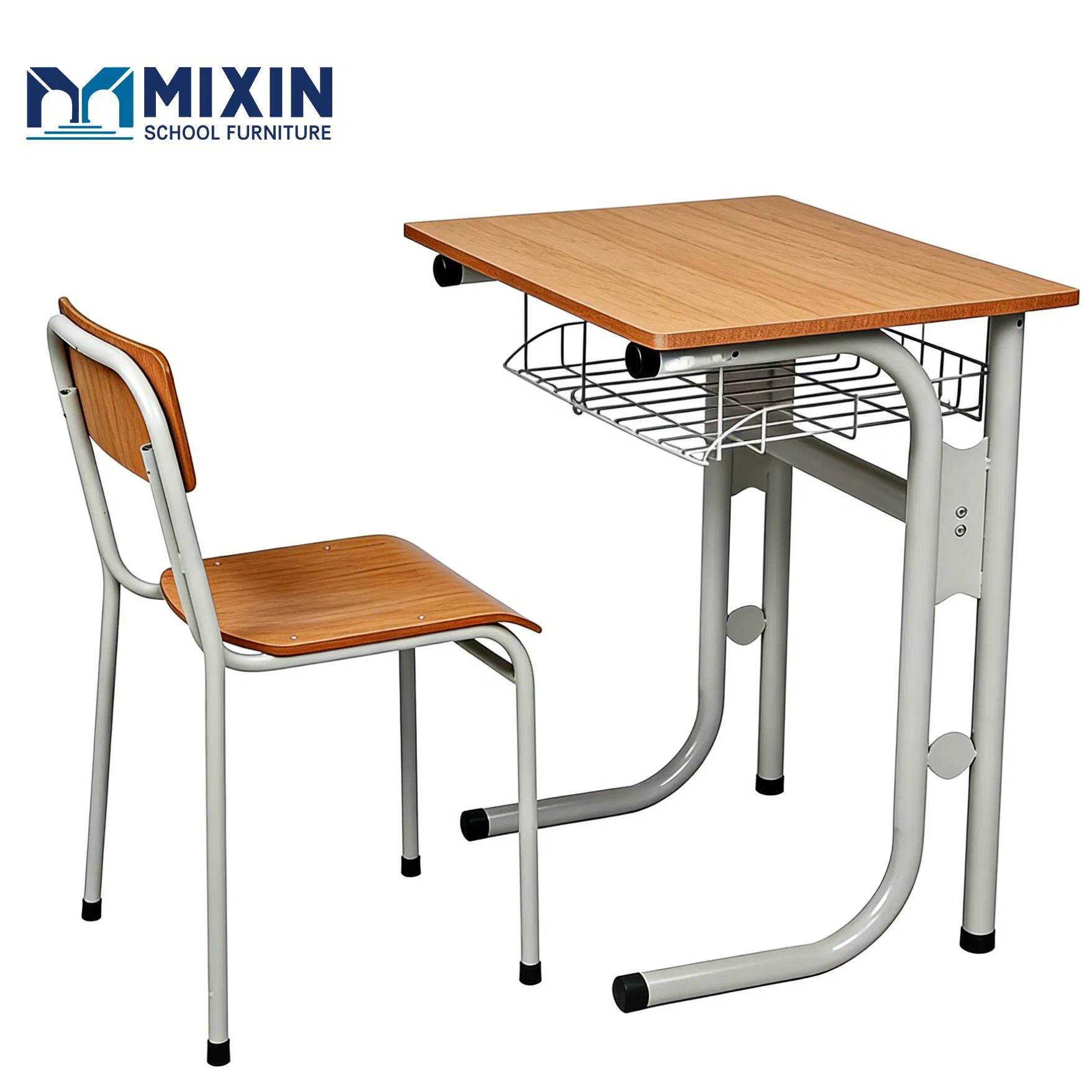 Durable Wooden School Desk Table and Chair Set for Student Modern Classroom Home Office Use Children Kindergarten Furniture