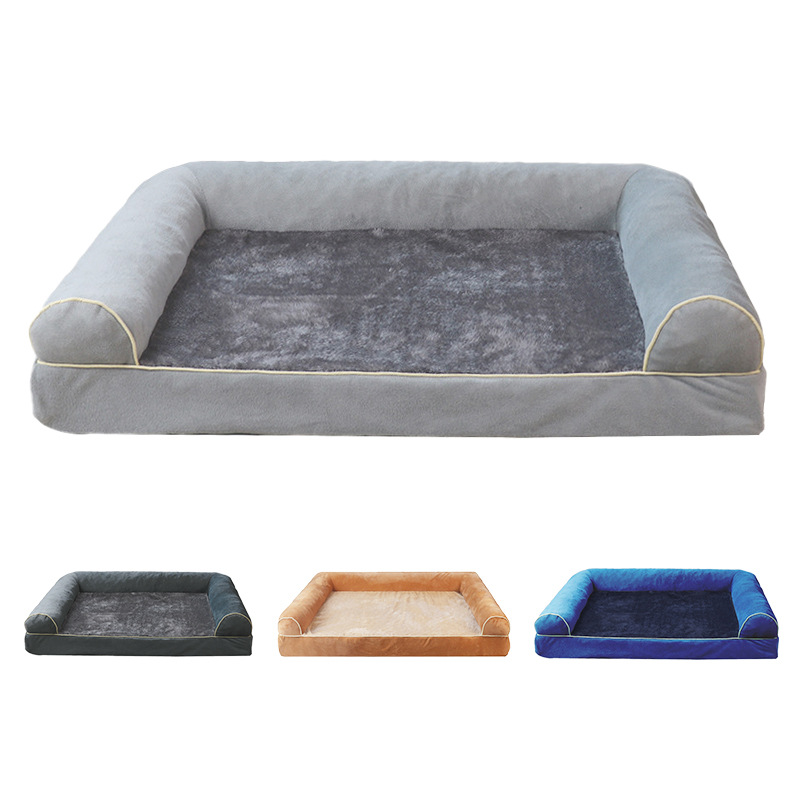 Fashionable Orthopedic Sofa Pet Bed for Large Dogs All-Season Waterproof Chew-Resistant Rectangle Furniture with Washable Cover