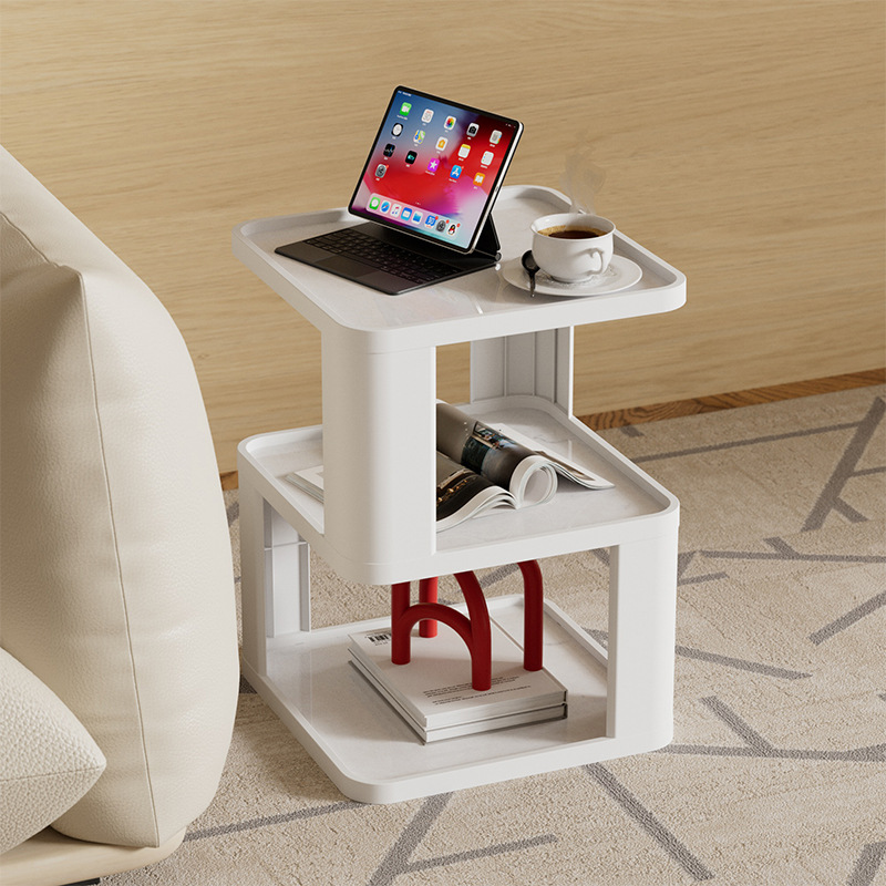 Living Room Internet Popular Minimalist Small ABS Household Side Table Sofa French Bedside Table Apartment Coffee Table Tea