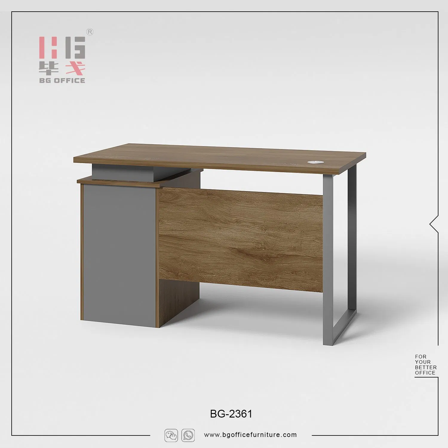 Custom Modern Staff Small Desk Wooden Lecong Commercial Iron Fram New Home Office Computer Desk Furniture for White Study Office Table