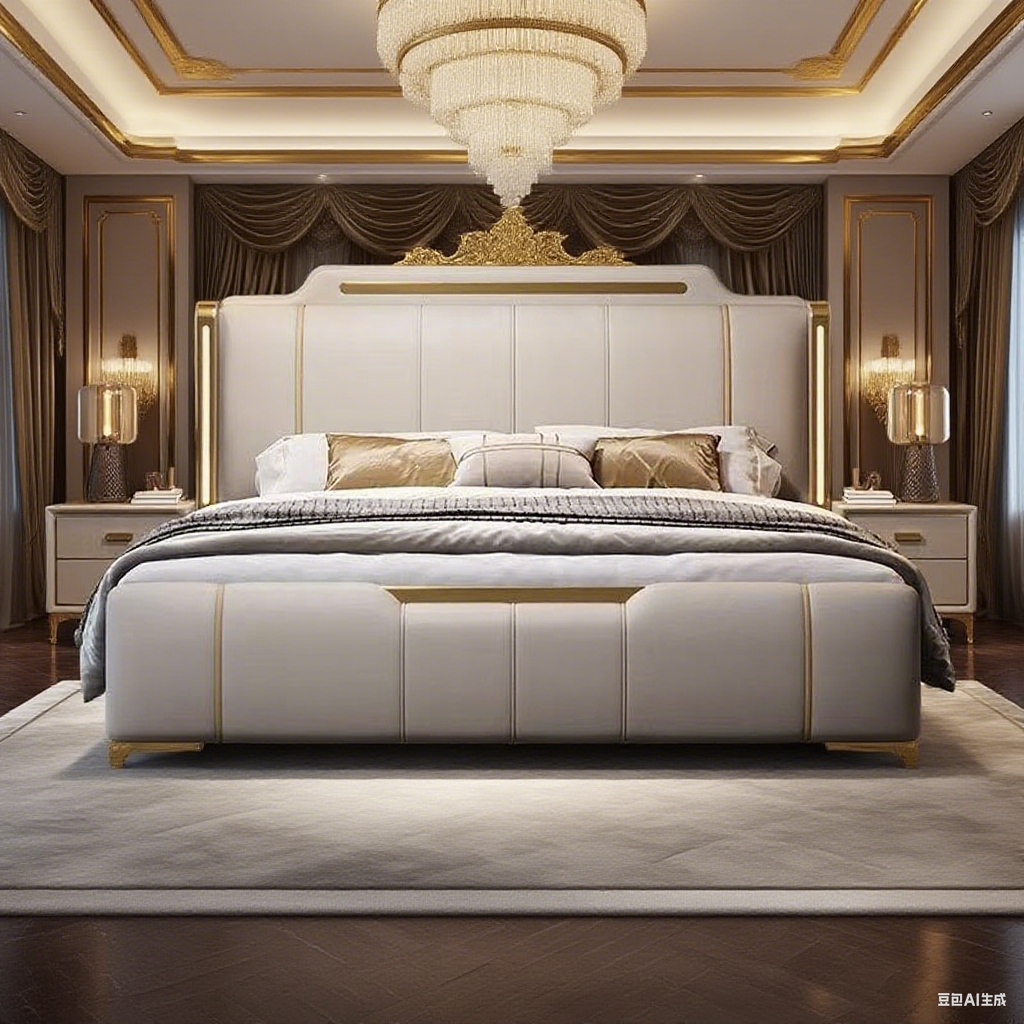 New Italian-Style Luxury 1.8m Double Bed Soft Cushioned Wedding Bed Simple Modern Design for Master Bedroom Upholstered Beds