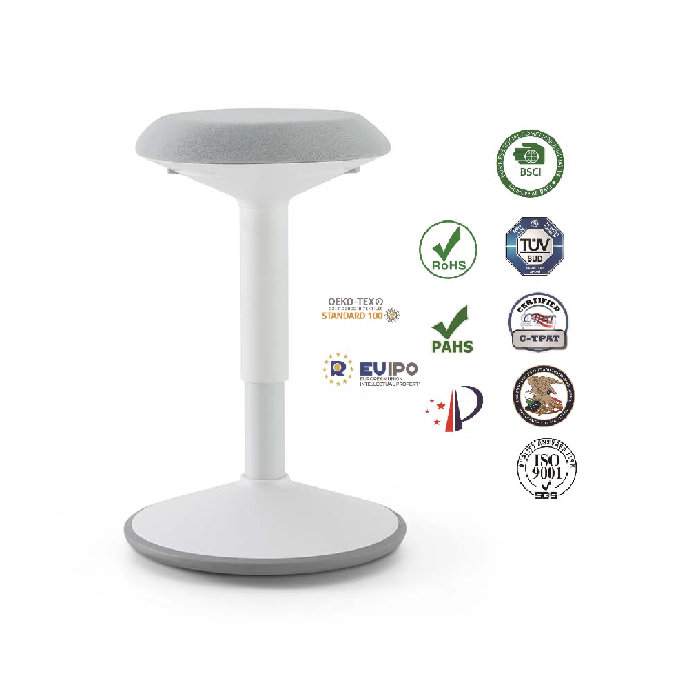 Modern Ergonomic Active Office Furniture Home Standing Desk High Adjustable Swivel Rocking Balance Standing Chair Wobble Stool