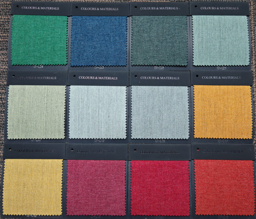 Sofa art fabric color card options 1