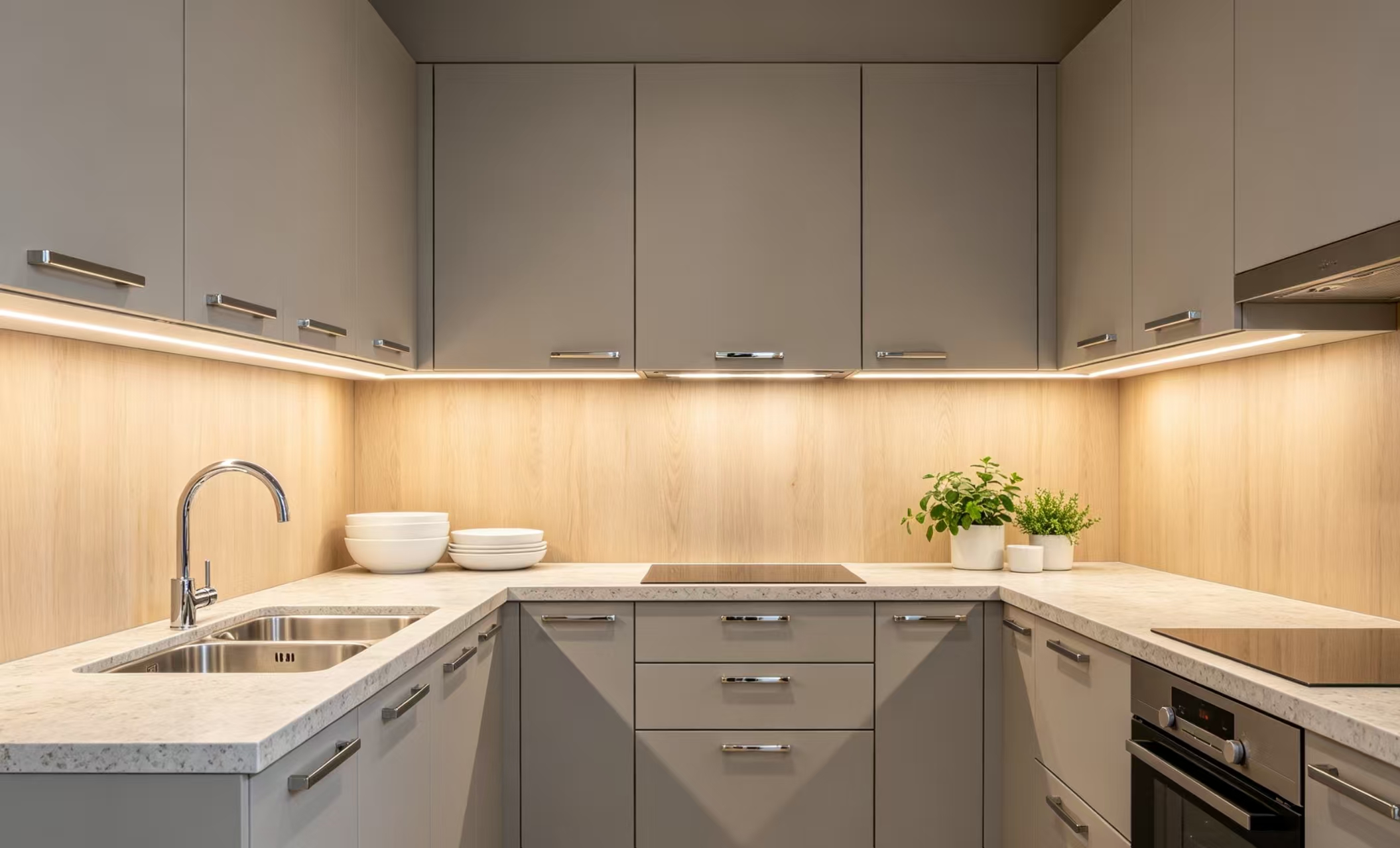 L-shape kitchen