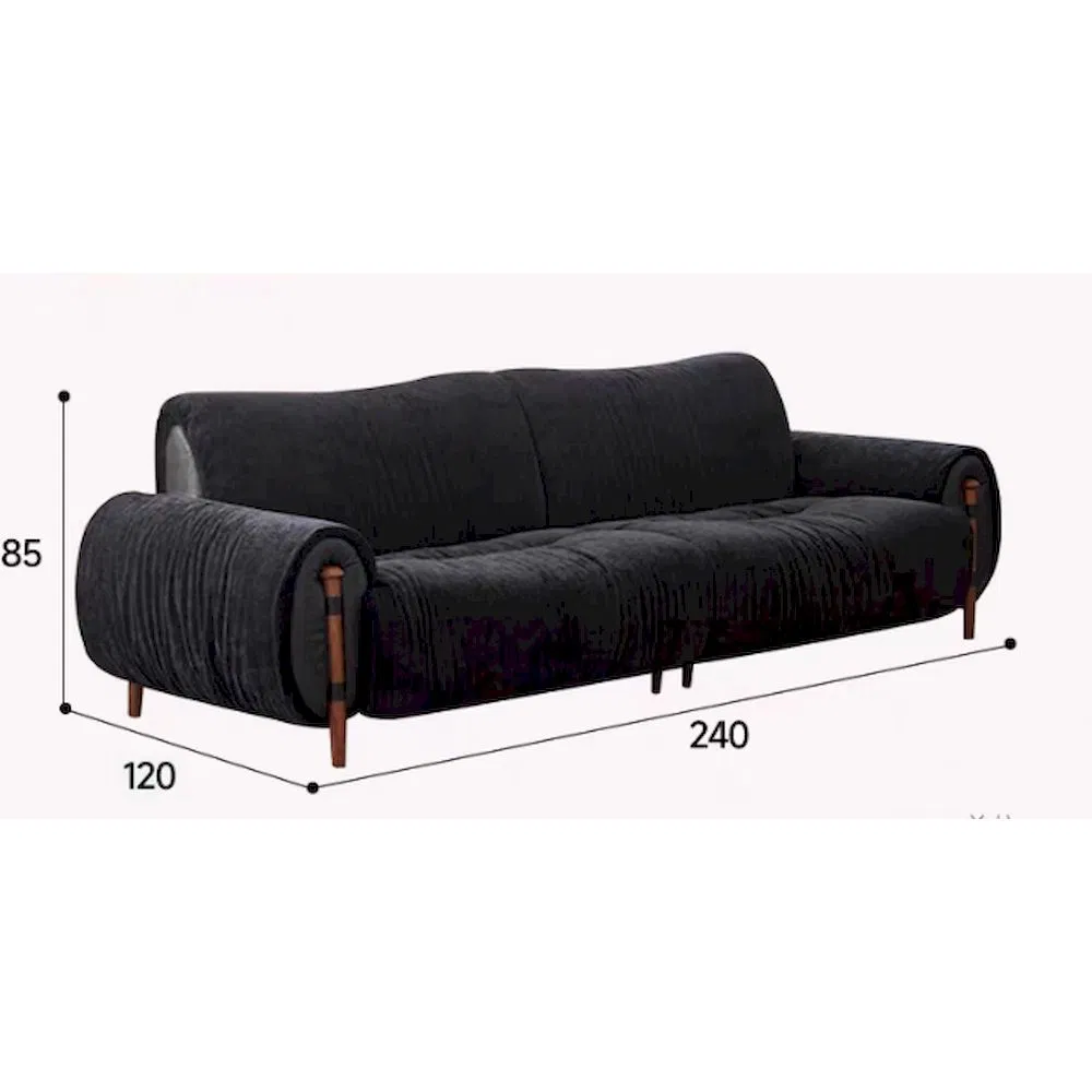 Natural Organic Jute Woven Texture Eco-Friendly Sustainable Couch Living Room Furniture