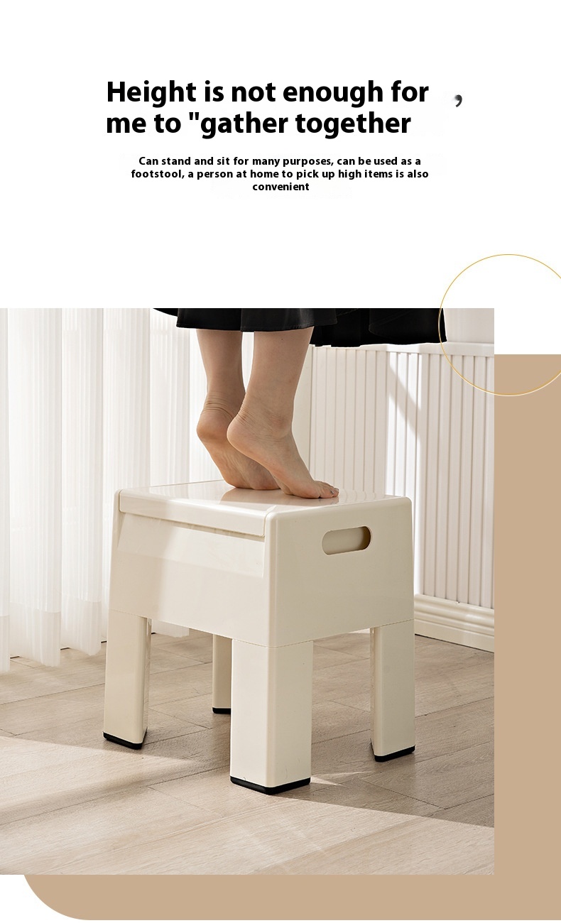 Modern Simple Home Entrance Hallway Storage Multi-Function Shoe Changing Stool Plastic Ancient Internet Celebrity Clothing Store