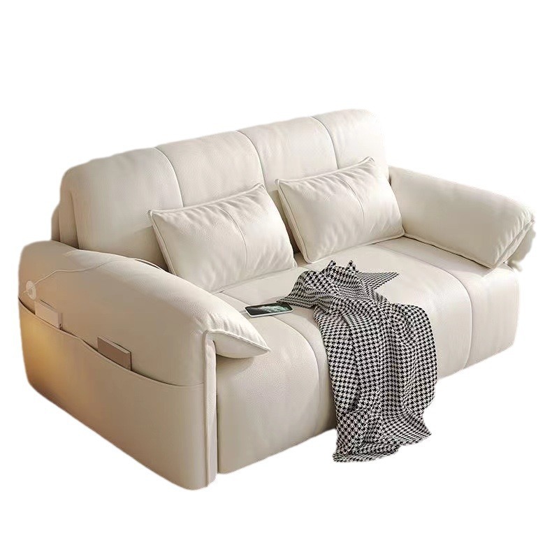Smart Electric Remote-Control Metal Sofa Bed Bedroom Living Room Multifunctional Extendable Small-Unit Single/Double Foldable