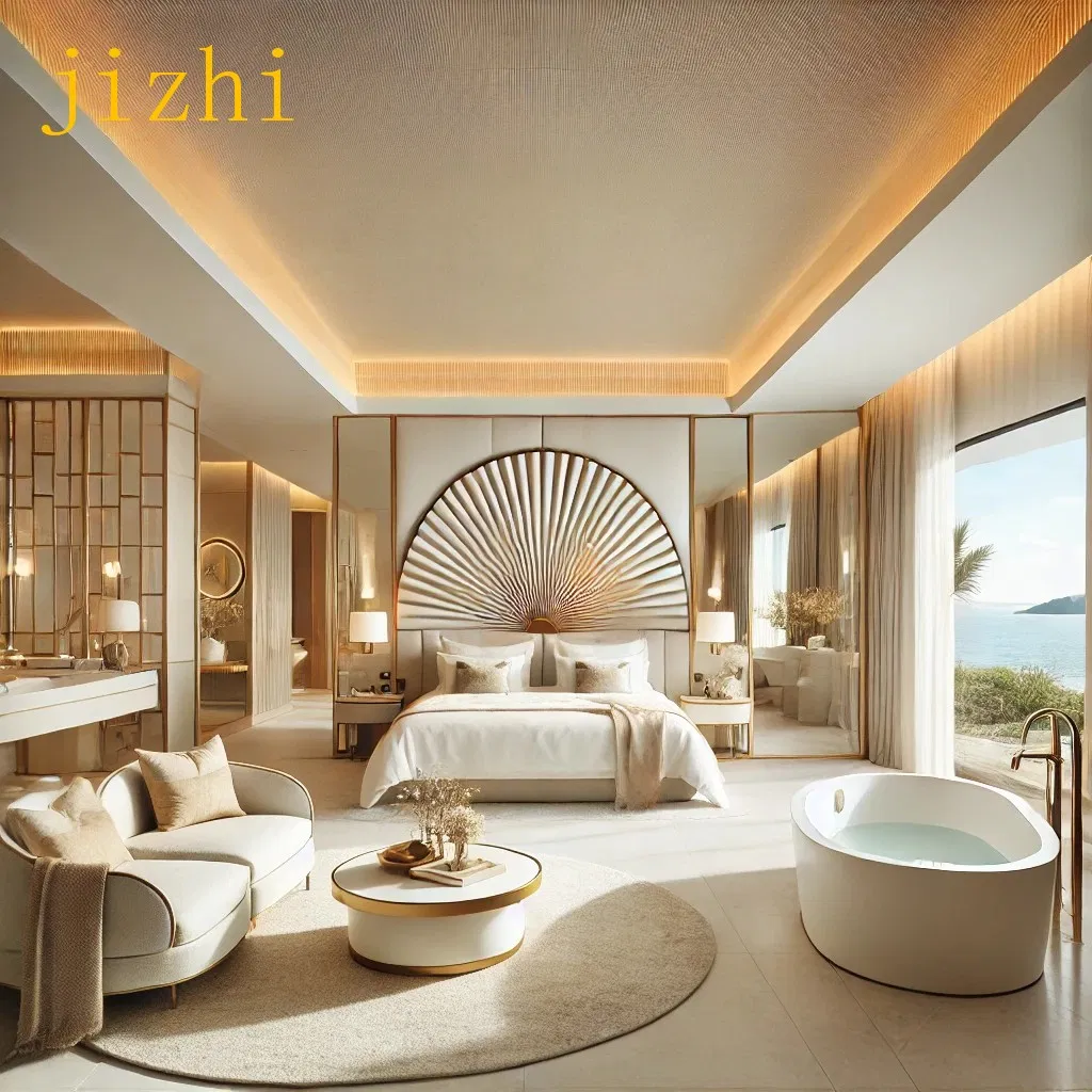 Eco-Friendly Hotel Bedroom Furniture FSC Certified Sustainable Wooden Hotel Bedroom Set with Anti-Scratch Surface for Hotel Suit