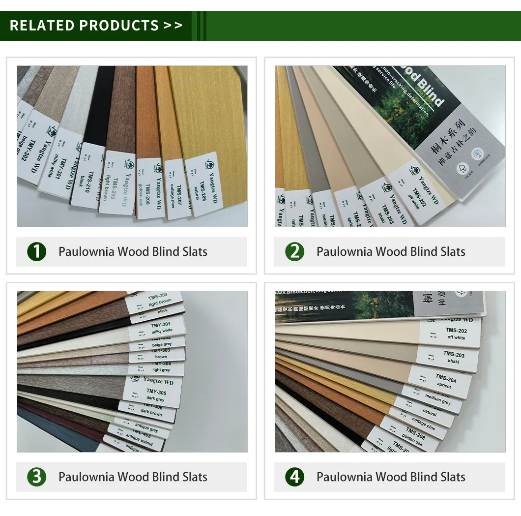 Eco-Friendly Paulownia Blinds Slats