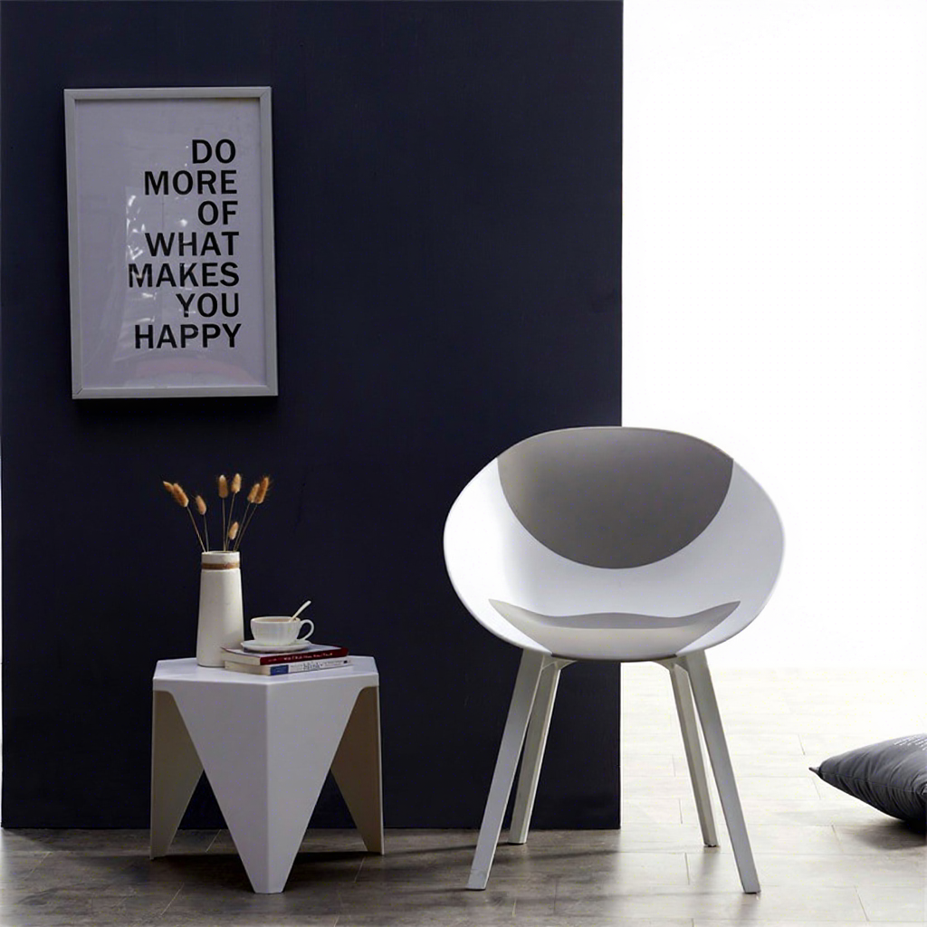 Modern Minimalist Design Plastic Restaurant Dining Chair with Disassembly Feature