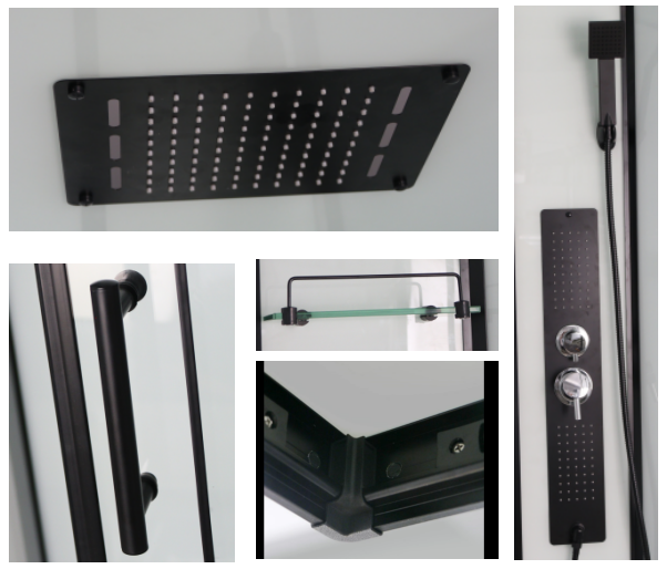 Fast Fit Easy Click Assembly System Square Modern Shower Room 90x90x210cm Shower Cabin Glass Shower Cubical