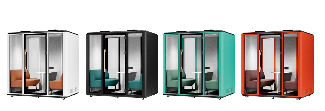 Four-person silent cabin long strip sofa modern design