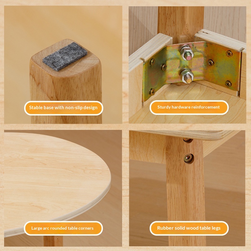 Daycare Center Nursery Kindergarten Furniture Montessori Preschool Furniture Moon Shape Kids Table and Chairs for Preschool