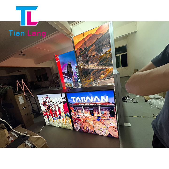 Lightweight Aluminum LED Backlit Table Portable Reusable Trade Show Equipment Advertising Equipment For Exhibition Trade Show
