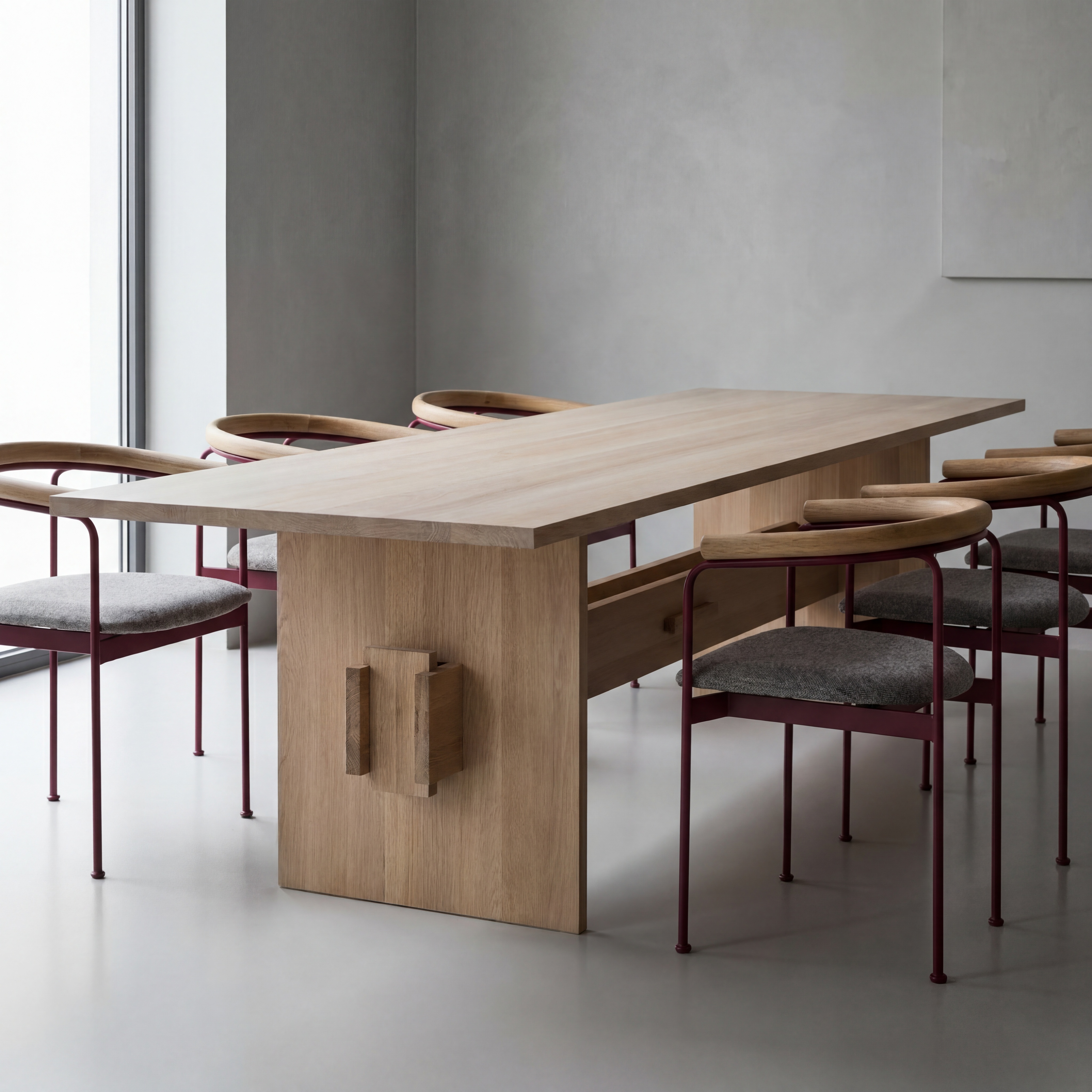 Minimalist Style Solid Wood Dining Table Modern Kitchen Table Dinner Table for Villa Living Room Furniture Decor