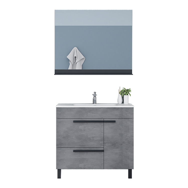 Modern Minimalist Luxury Freestanding Solid Bathroom Vanity Furniture Mirrored Cabinets For Home &amp; Hotel Bathrooms
