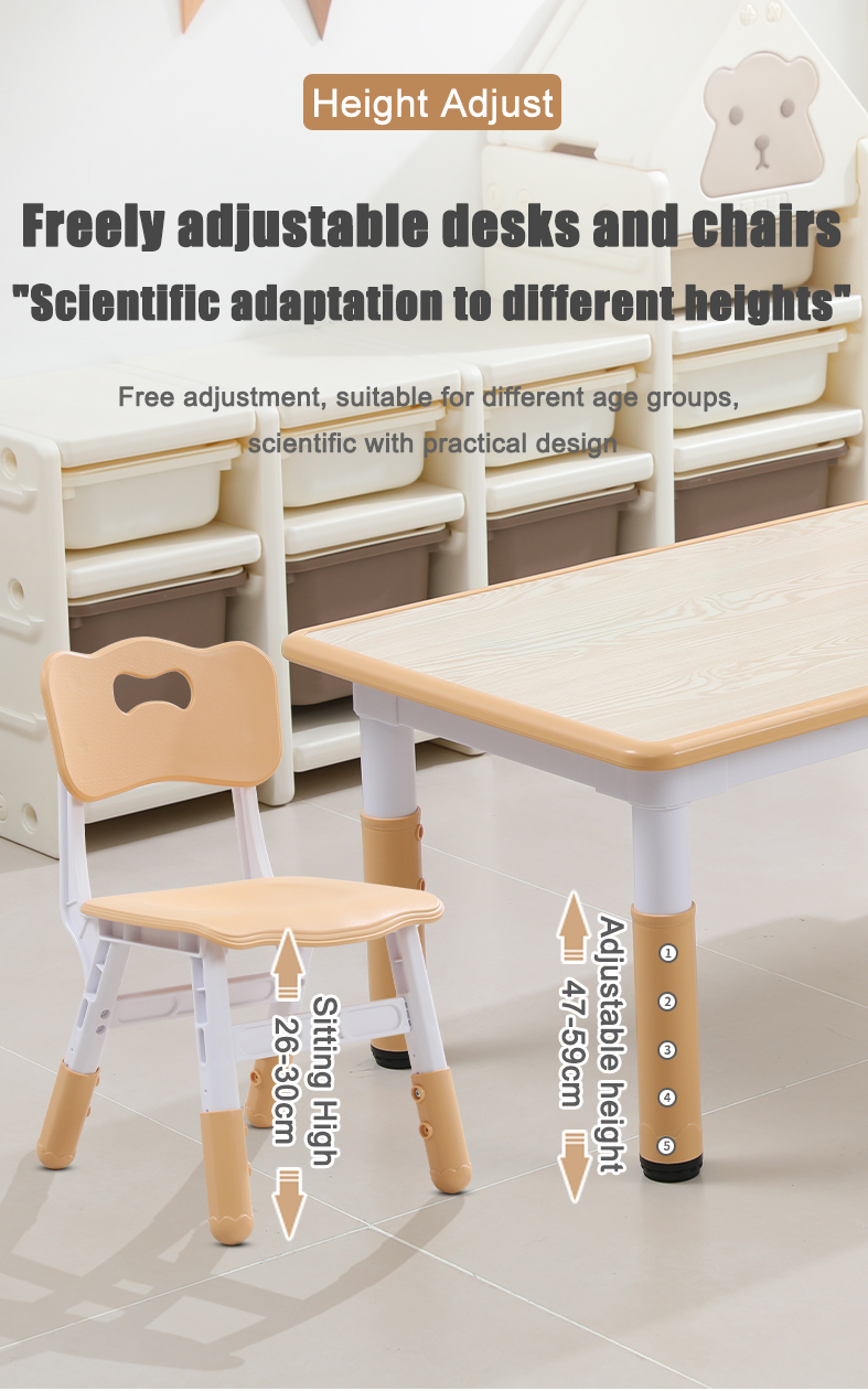 Children's table and chair set detail 7