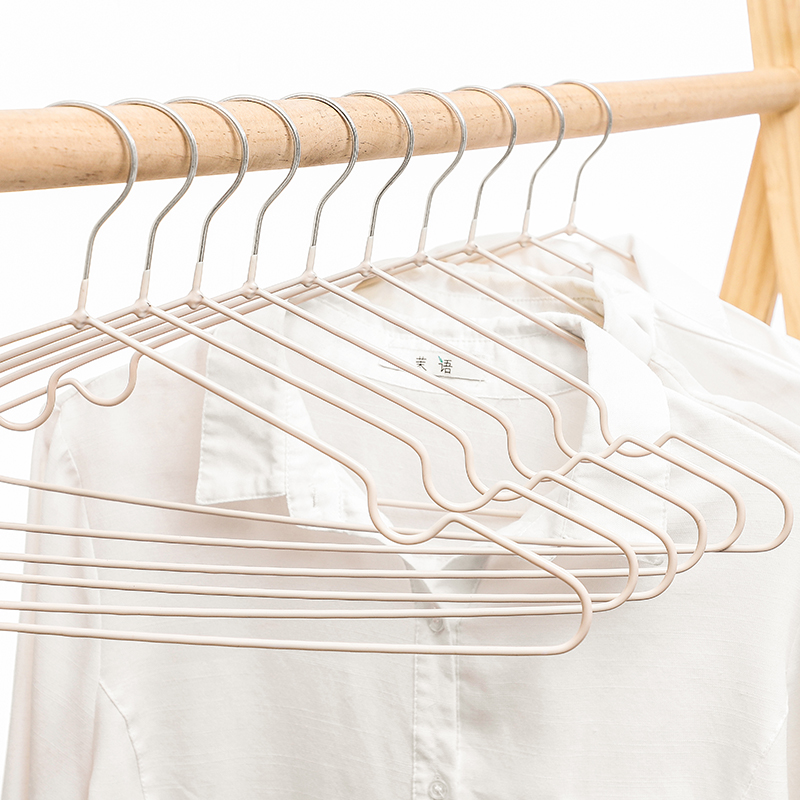 Colored Hangers For Drying Clothes Dry-wet Double Use Pvc Coated Full Adult Standard Size Plastic Hanger