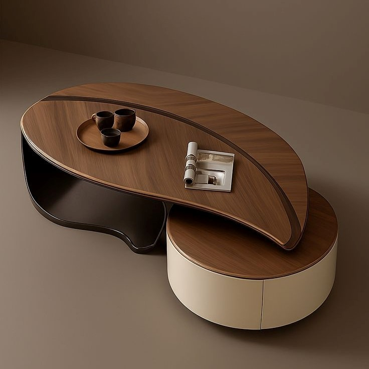 Durable Sustainable Decorative Coffee Table with Sturdy Legs for Home Living Room