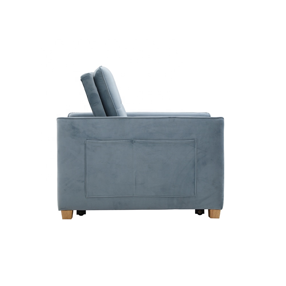 Soft Small Single Leisure Sleeper KD for Small Space Multi-function Foldable Chair Sofa Bed for Apartment