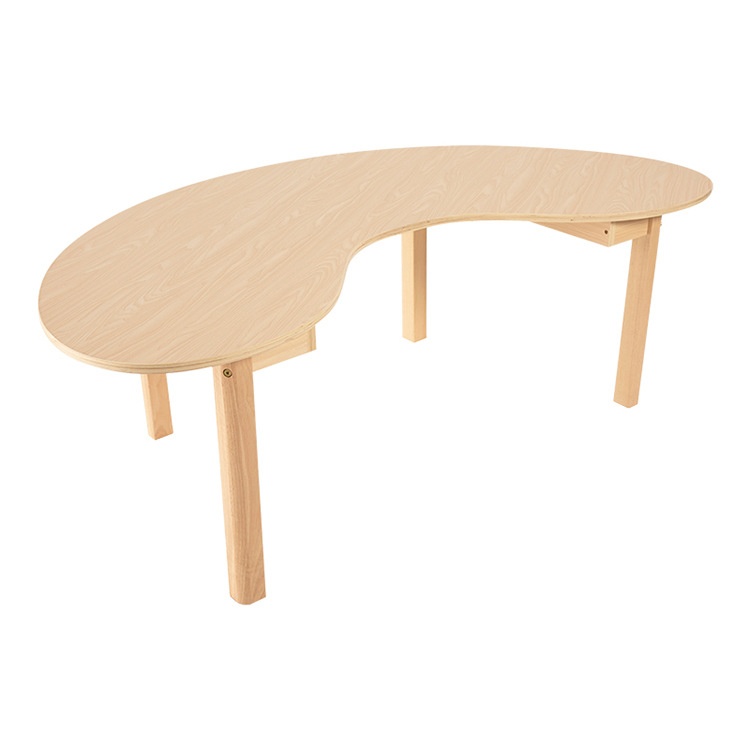Daycare Center Nursery Kindergarten Furniture Montessori Preschool Furniture Moon Shape Kids Table and Chairs for Preschool