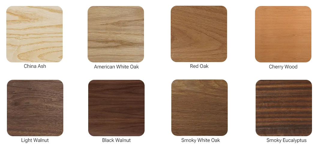 Varieties of Wood Veneer Display