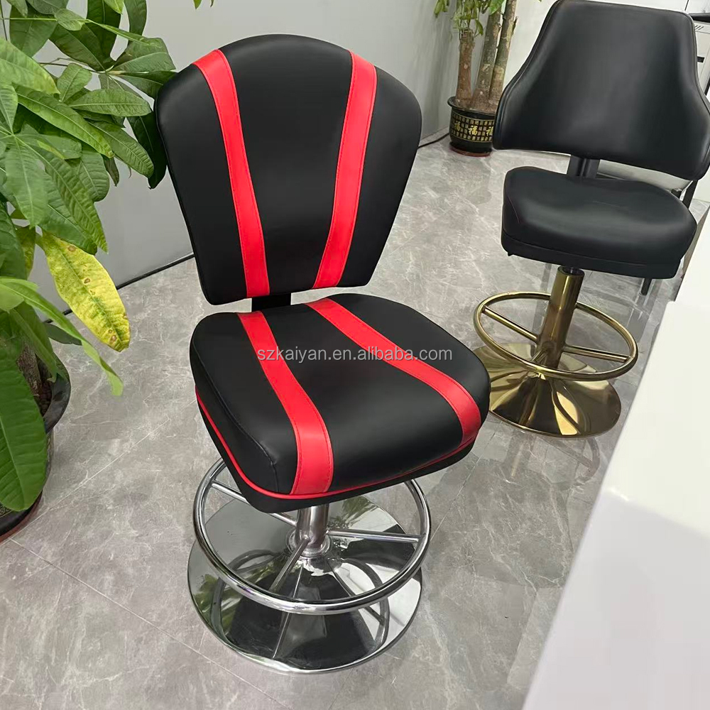 KYET Adjustable Black Metal Bar Chairs with 1 Year Warranty Stylish for Game Rooms and Gamblers for Compatible