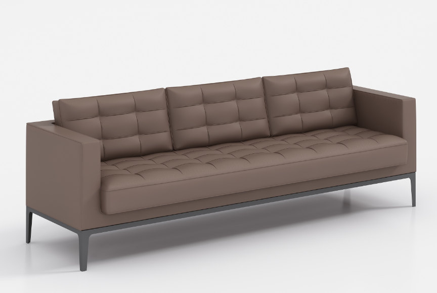 Single Seat Office Leather Sofa Commercial and Home Use Small Space Corner Sofa for Apartment and Office