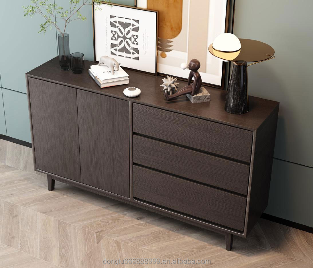 Modern Luxury Solid Wood Sideboard Cabinet Detail 1