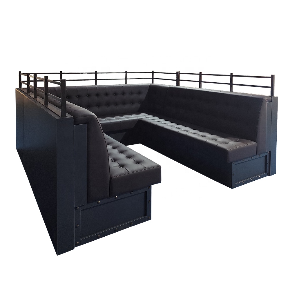 KTV &amp; Bar Booth Seating Set - Custom U-Shaped, L-Shaped, and Corner Layouts for Entertainment Venues and Theater Game Rooms