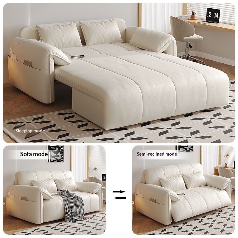 Smart Electric Remote-Control Metal Sofa Bed Bedroom Living Room Multifunctional Extendable Small-Unit Single/Double Foldable