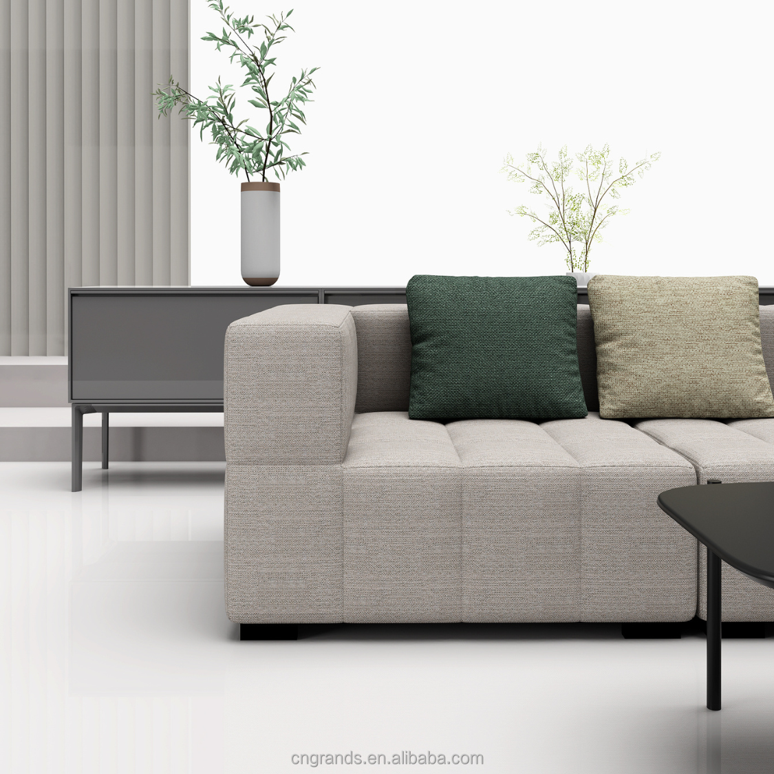 Grands Furniture Modern Modular Colorful Fabric Sectional Cubicle Sofa for Office Lounge Reception Area Waiting Hospital Lobby