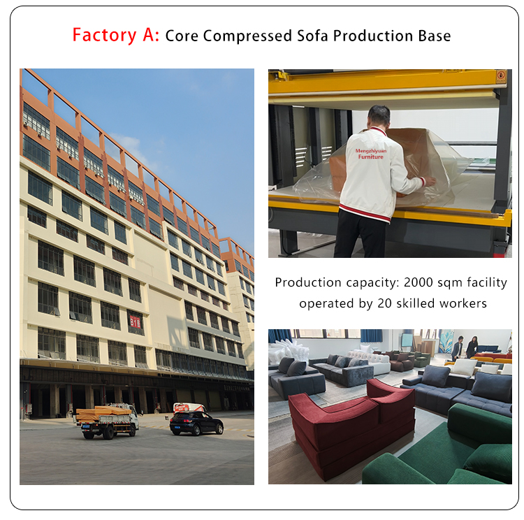Module Compression Sofa Set Modern Combination Vacuum Living Room Fabric Compressed Furniture Made in China Foshan Factory