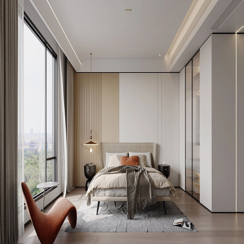 Customized Modern Minimalist Bedroom Furniture, Wardrobes, and Storage Cabinets