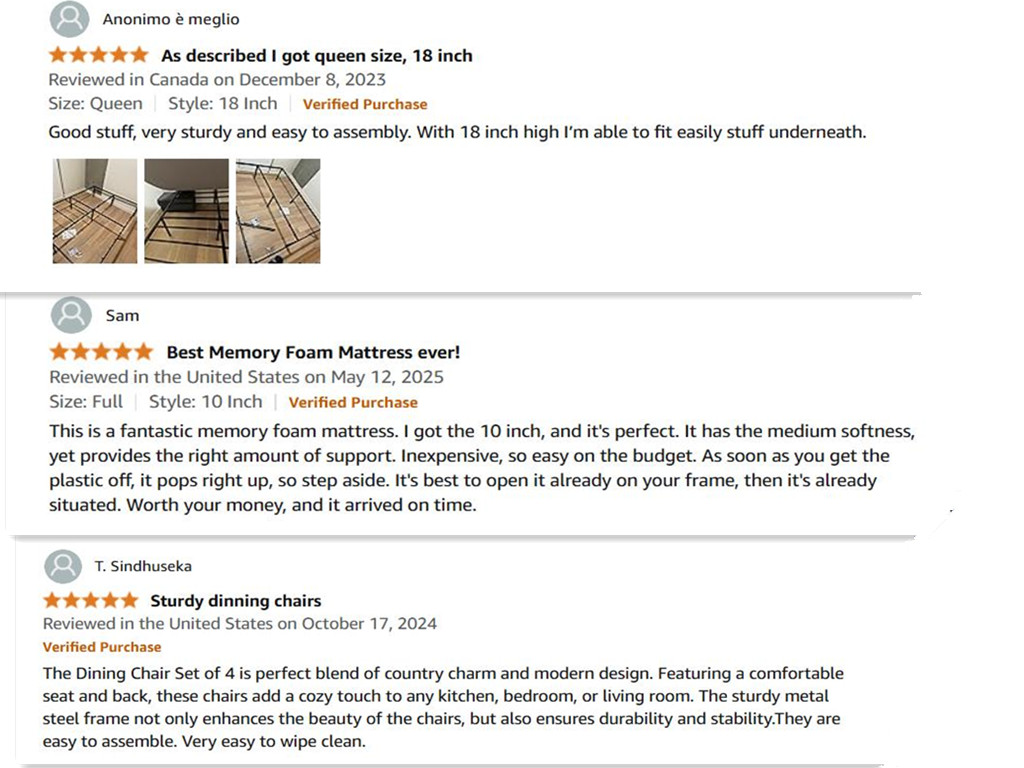 Customer feedback evaluations
