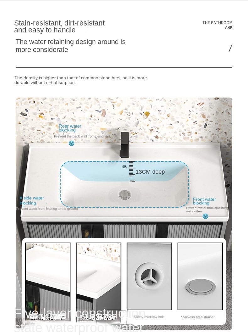 Modern Luxury American Bathroom Vanity Cabinets for Apartment Use