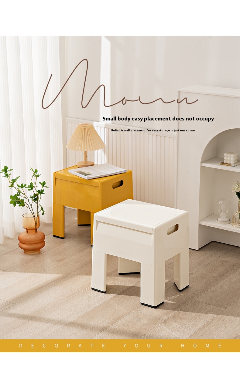 Modern Simple Home Entrance Hallway Storage Multi-Function Shoe Changing Stool Plastic Ancient Internet Celebrity Clothing Store
