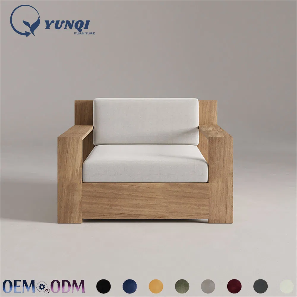 More Design Sustainable Teak Wood Outdoor Loveseat Sofa Eco-Friendly Garden Furniture