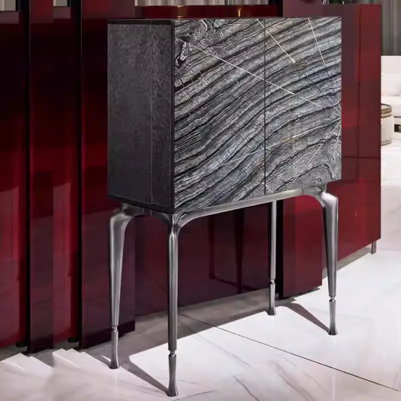Modern Furniture Decorative Hallway Living Room Buffet Cabinets Silk Road Patterned Accent Sideboard