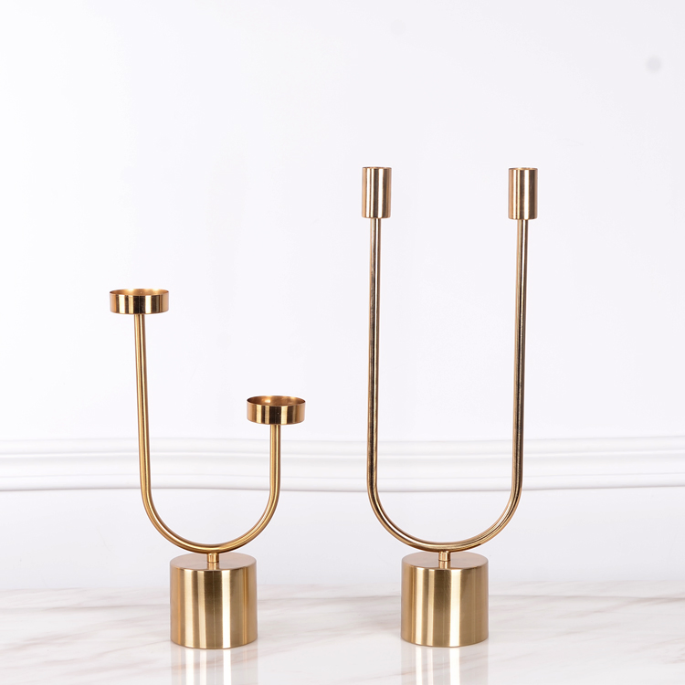 Modern Home Decorative Candleholder Luxury Home Metal Accent
