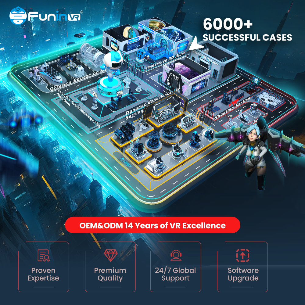 Virtual Reality Room Arcade Center Simulator 9d Entertainment Center Kids Playground Indoor Video Game Machine Equipment VR Zone