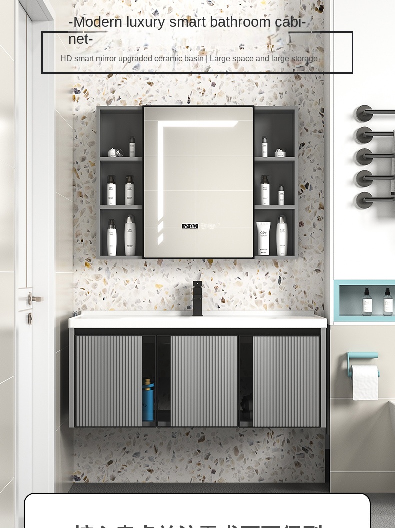 Modern Luxury American Bathroom Vanity Cabinets for Apartment Use
