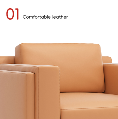 Xipi Office Sofa European Design Style Minimalist Wooden Steel Leather Modular Sectional Living Room Hotel School Outdoor Use Support customization