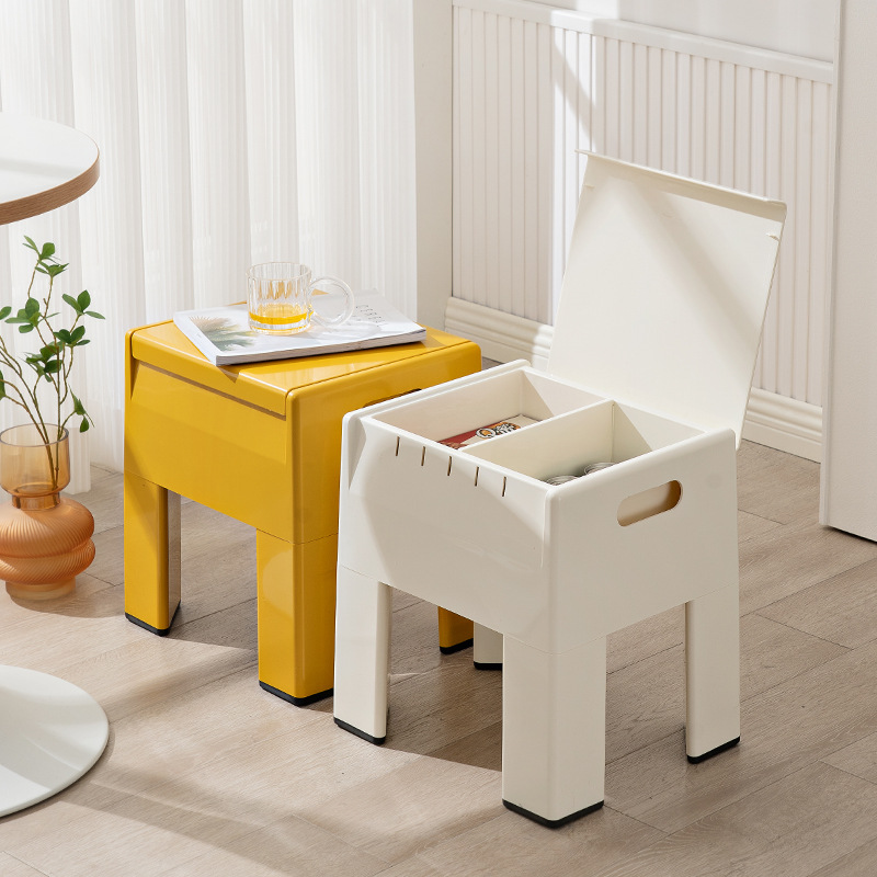 Modern Simple Home Entrance Hallway Storage Multi-Function Shoe Changing Stool Plastic Ancient Internet Celebrity Clothing Store
