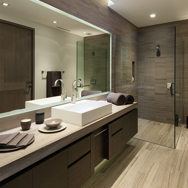 Hotel Solid Wood Matched Luxury Bathroom Vanity Single Sink Closeout Bathroom Vanities Furniture