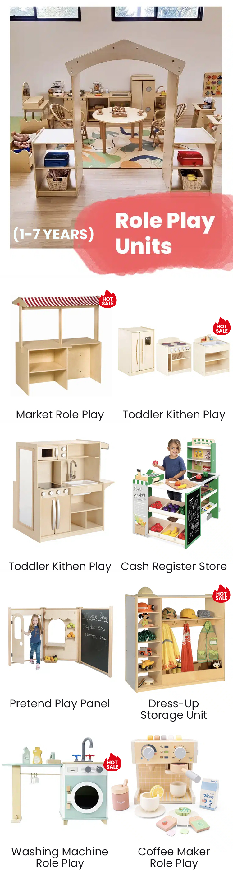 Montessori Solid Wood Table and Chairs