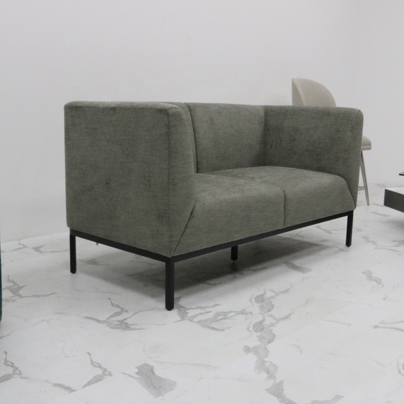 Modern Minimalist Three Seat Fabric Living Room Sofa with Stainless Steel Legs for Apartment and Hotel Use