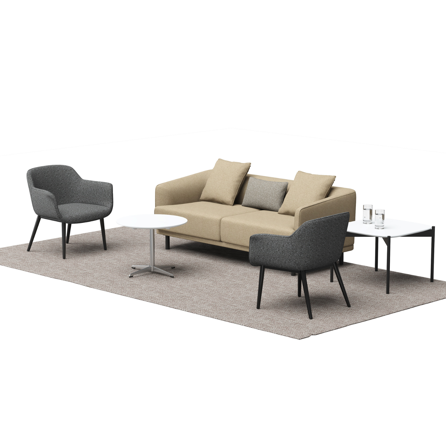 Minimalist Design Commercial Furniture New Arrival Home Office and Hotel Waiting Room Sectional Sofa Set for Living Room Use